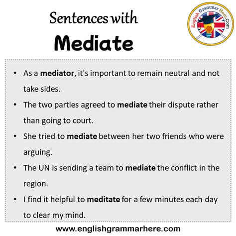 mediaite|mediate example sentence.